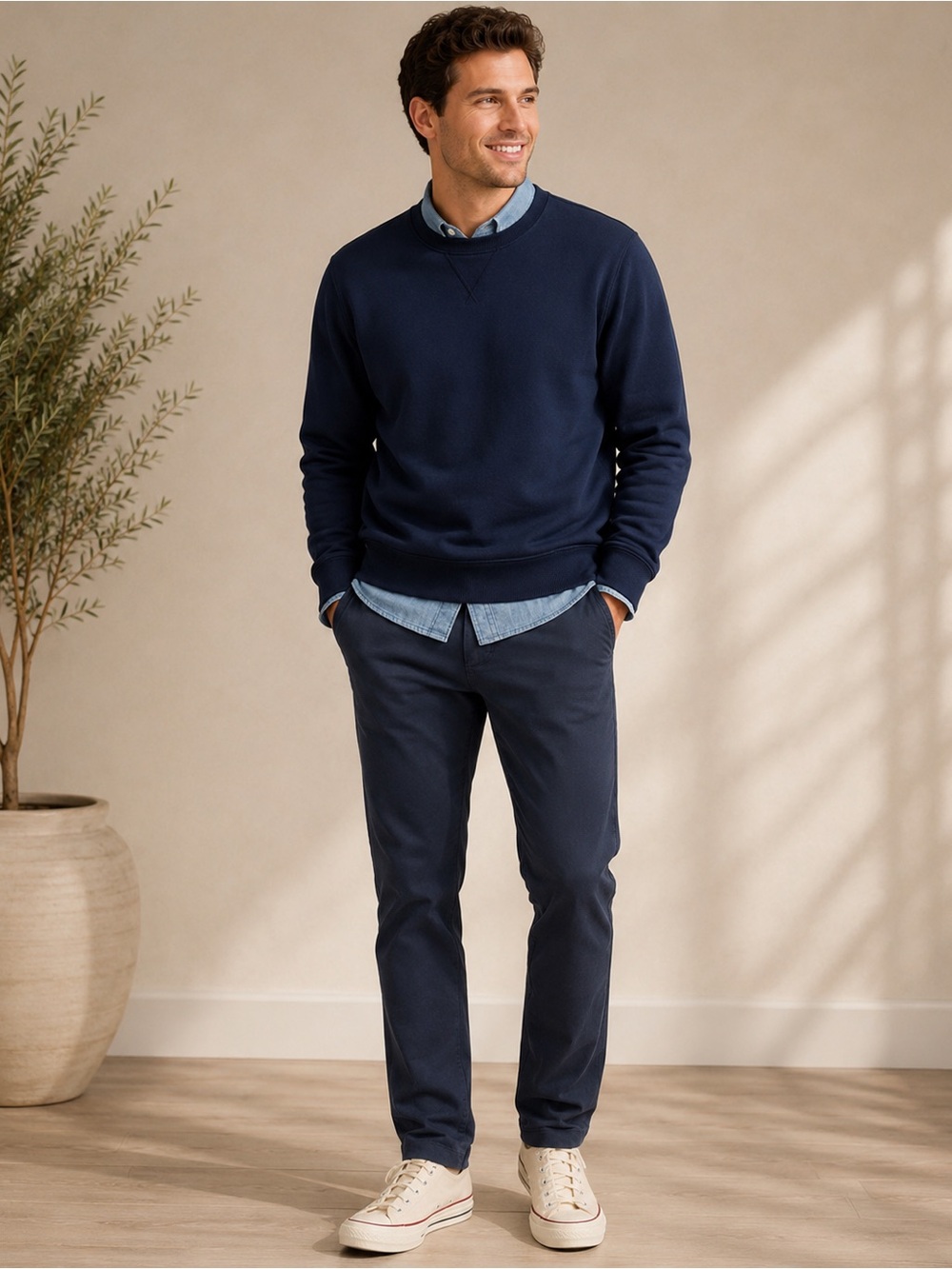 The Gap Modern Khakis in Slim Fit Navy Blue